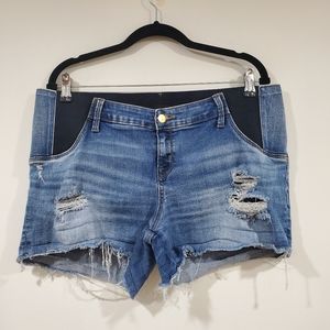 Isabel Maternity Distressed Short Jeans Women's Size 32